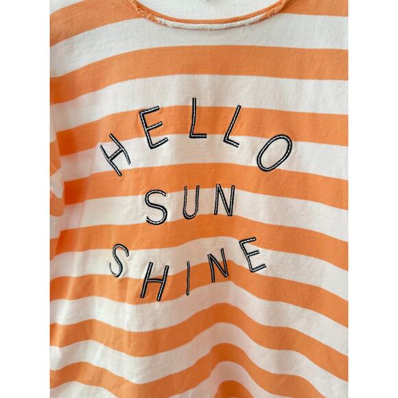 Crown & Ivy “Hello Sunshine” Striped Cotton Pullover Size Small - Picture 2 of 4